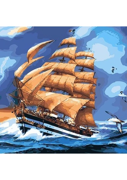 Seyir Defteri Sayıarla Boyama Seti Kasnaklı 40 x 50 cm
