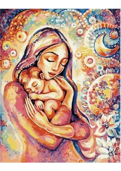 Sonsuz Sevgi Sayılarla Boyama Seti Kasnaklı 40 x 50 cm
