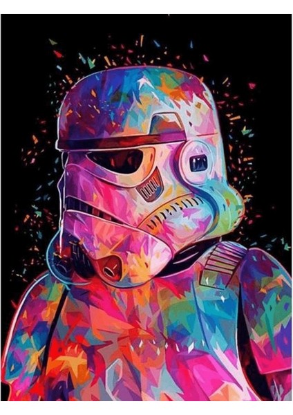 Starwars Klon Asker Sayılarla Boyama Seti Kasnaklı 40 x 50 cm