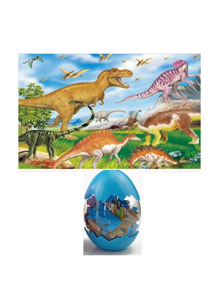 Dinozor Yumurtası Ahşap Yapboz 60 Adet(Yurt Dışından)