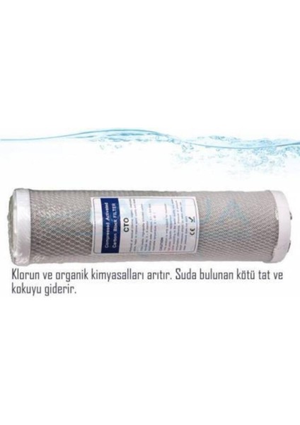 Su Arıtma Cihazı Filtresi 3lü Blok Karbon Filtre Seti