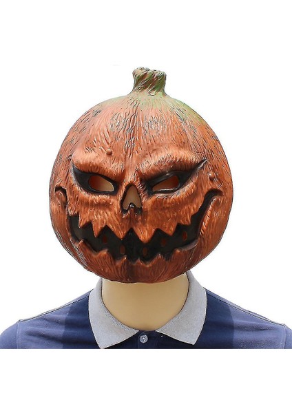 Cadılar Bayramı Balkabağı Başkanı Korku Komik Maske Lateks Dans Cosplay Parti Kostüm Sahne