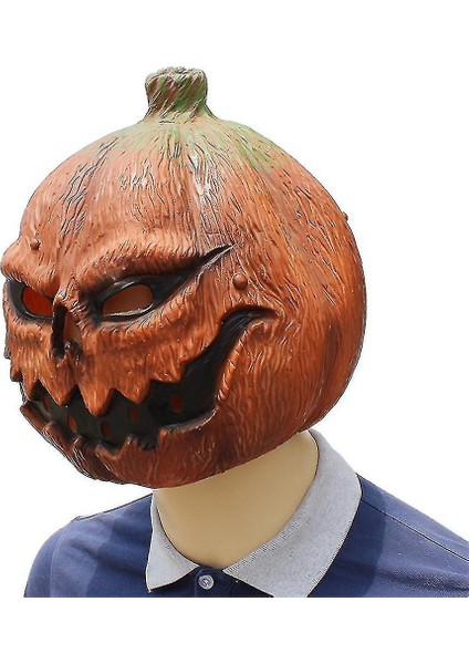 Cadılar Bayramı Balkabağı Başkanı Korku Komik Maske Lateks Dans Cosplay Parti Kostüm Sahne fiyatları
