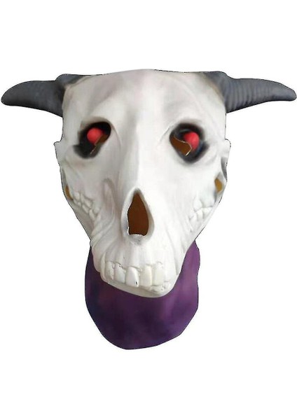 Magus 'gelin Chise Hatori Maske Başlık Cadılar Bayramı Lateks Hayvan Keçi Maskesi Cosplay Sahne
