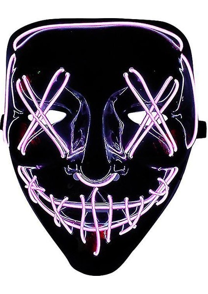 LED Işık Up Maske Cadılar Bayramı Maskesi Korkunç Yüz Maskesi Erkekler Kadınlar Için Festivali Cosplay(Yurt Dışından)