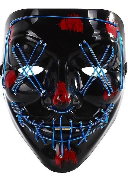 LED Işık Up Maske Cadılar Bayramı Maskesi Korkunç Yüz Maskesi Erkekler Kadınlar Için Festivali Cosplay(Yurt Dışından) fırsatları