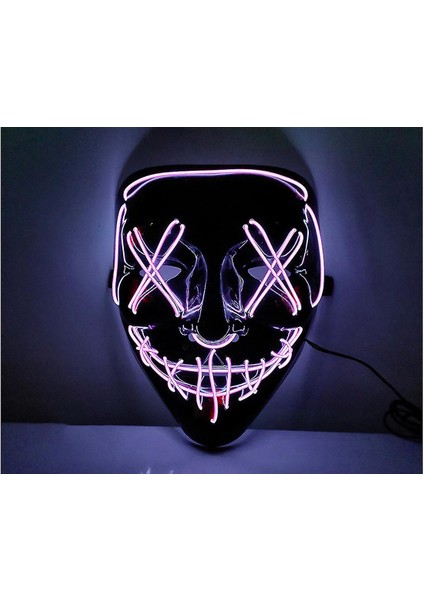 LED Işık Up Maske Cadılar Bayramı Maskesi Korkunç Yüz Maskesi Erkekler Kadınlar Için Festivali Cosplay(Yurt Dışından) indirimleri