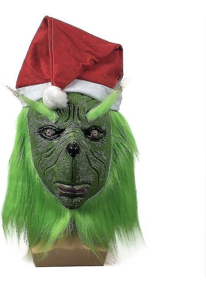 Grinch Noel Maskesi Başlık Grinch Komik Cadılar Bayramı Partisi Spoof Sahne Stole