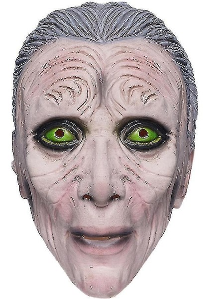 Cadılar Bayramı Karnaval Maskesi Parti Trick Komik Maske Yeşil Göz Sihirli Sihirbazı Lateks Maske