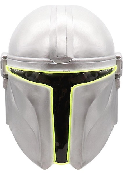 Mandalorya Aydınlık Maske Kask Pvc Maske Cadılar Bayramı Cosplay Sahne