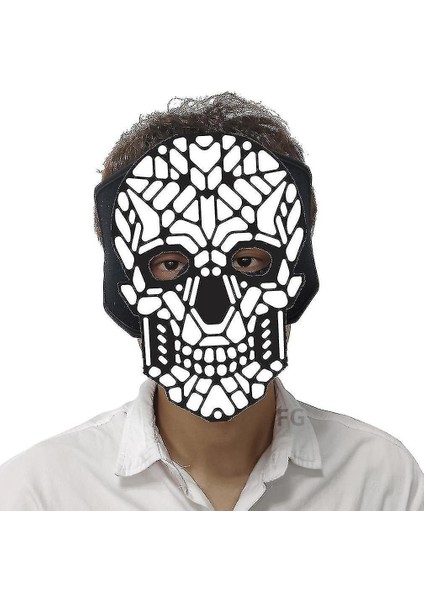 El Msak Sesli Aktif Aydınlık Maske Cadılar Bayramı Kafatası Parti Cosplay Sahne