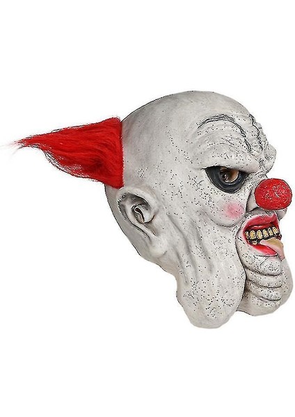 Parlak Kırmızı Yuvarlak Yaka Burun Maskesi Korku Palyaço Lateks Headgear Cadılar Bayramı Karnaval Parti Komik Maske fiyatları