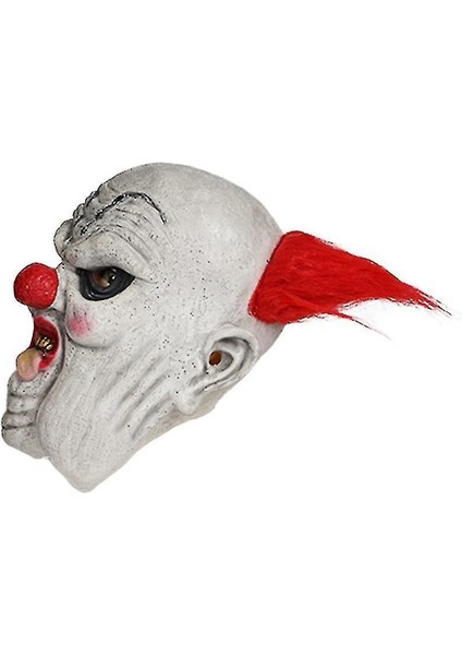 Parlak Kırmızı Yuvarlak Yaka Burun Maskesi Korku Palyaço Lateks Headgear Cadılar Bayramı Karnaval Parti Komik Maske fırsatları