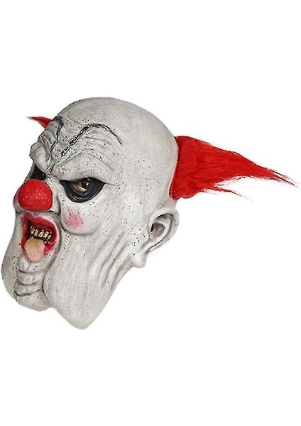 Parlak Kırmızı Yuvarlak Yaka Burun Maskesi Korku Palyaço Lateks Headgear Cadılar Bayramı Karnaval Parti Komik Maske indirimleri