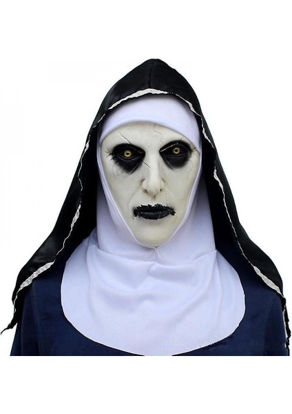 Cadılar Bayramı Rahim Maskesi Korku Lateks Maskeleri Cosplay Mascarillas Valak Yüz Masques Başlığı ile