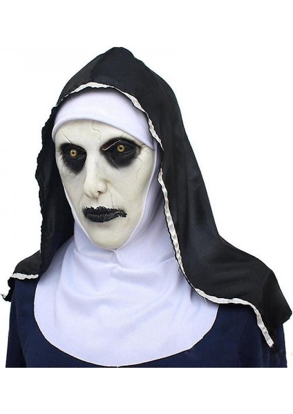 Cadılar Bayramı Rahim Maskesi Korku Lateks Maskeleri Cosplay Mascarillas Valak Yüz Masques Başlığı ile indirimleri