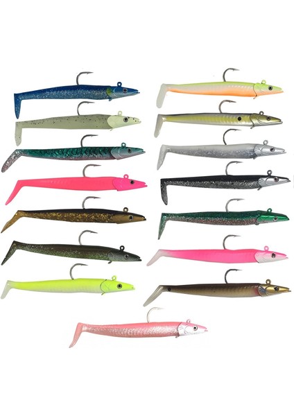 Sandeel 12.5 cm 23 gr 2+1 Adet Suni Yem Dirty Silver