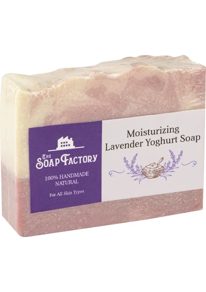 The Soap Factory Artizan Seri Lavanta-Yoğurt Sabunu 110 g - Yüz ve Vücut İçin Peeling Etkili - Tüm Cilt Tipleri İçin - Mükemmel Cilt Bakımı