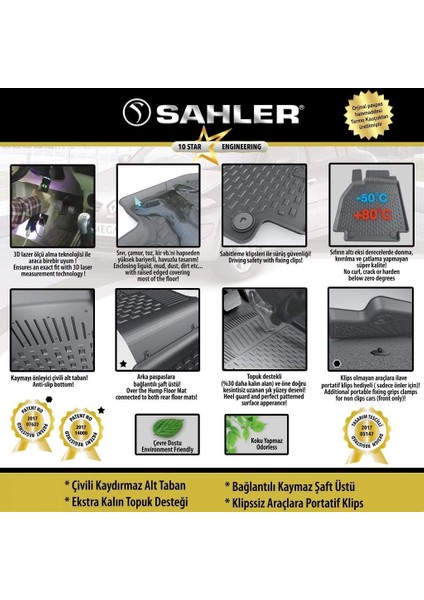 Ford Focus 4 Sedan/hb 2019-2020 4.5d Havuzlu Paspas Siyah fırsatları