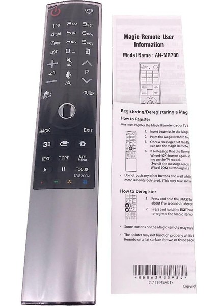 Lg 3D Akıllı Tv Için Yeni Orijinal Uzaktan Kumanda AN-MR700 Sihirli Hareket Uzaktan Kumanda fiyatları