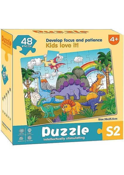 (50 Parça Rulo Coaster Puzzle) Çocuğun Erken Eğitim Bulmaca Oyuncaklar 3 Yaşında ve