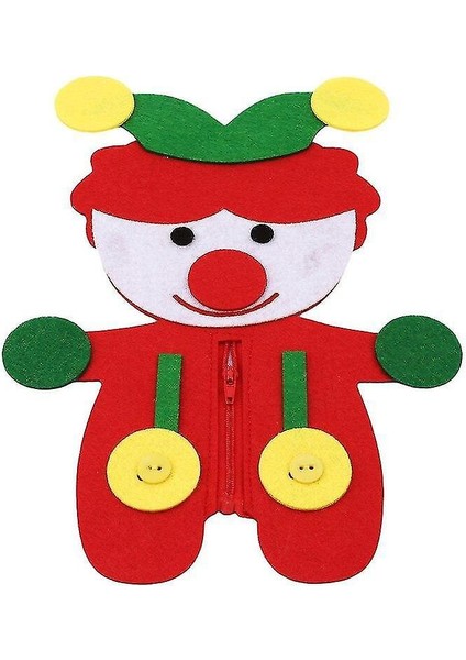 (Palyaço) Öğretim Anaokulu Manuel Diy Örgü Bez Bebek Erken Öğrenme Eğitim Oyuncaklar Montessori