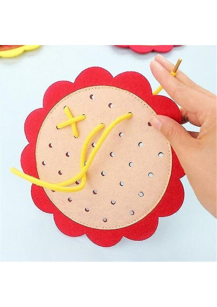 (Palyaço) Öğretim Anaokulu Manuel Diy Örgü Bez Bebek Erken Öğrenme Eğitim Oyuncaklar Montessori indirimleri