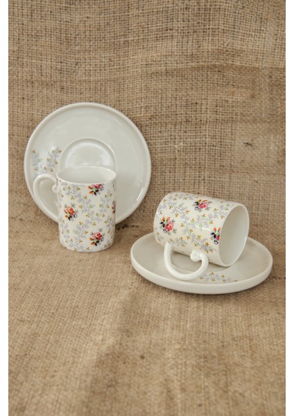 Sarmaşık Gül Desen 2 Kişilik Kahve Fincan Takımı fiyatları