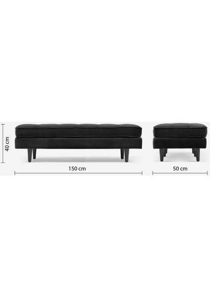 Ürgüp Gürgen Ayaklı Bank Puf Bench