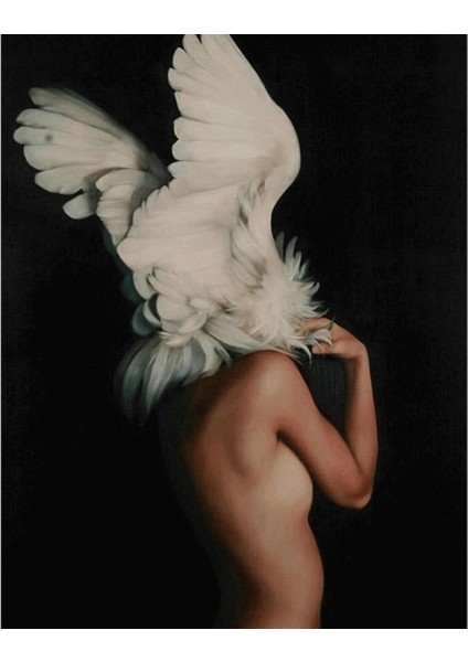 Özgür Ruhlu Kadın Sayılarla Boyama Seti Kasnaklı 40 x 50 cm