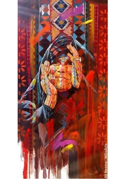 Yörük Kadını Sayılarla Boyama Seti Rulo 40 x 50 cm