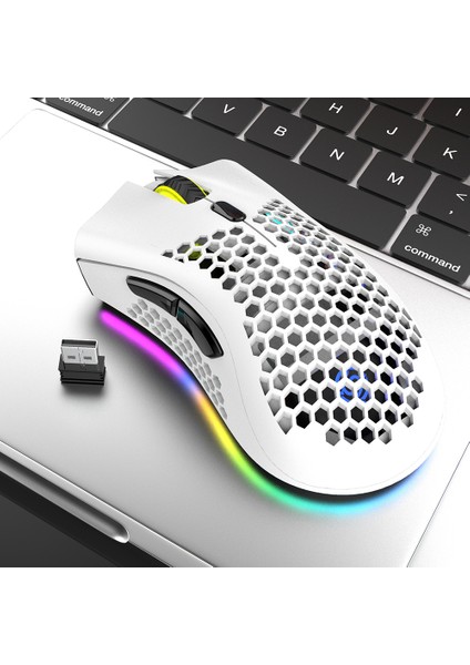 Beauty Life 2.4g Kablosuz Oyun Rgb Işık Efekti ile Şarj Mouse (Yurt Dışından)