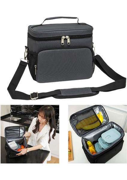 Termal Yalıtımlı Yemek Çantası - Gri (Yurt Dışından) fırsatları