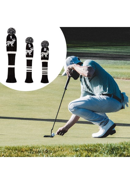 3x Elk Desen Golf Kafası Kapak No. 1 3 5 Sürücü Ahşap Kulübü Başkakları (Yurt Dışından) indirimleri