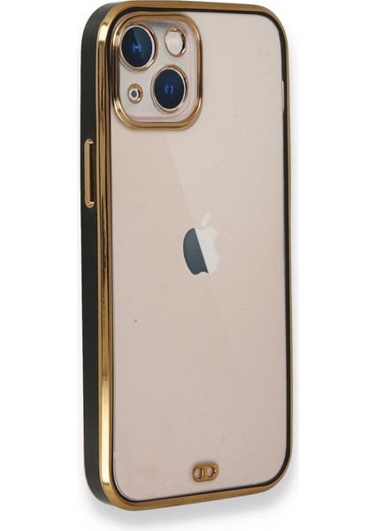 iPhone 13 Mini Kılıf Liva Silikon Kapak - Siyah - Gold