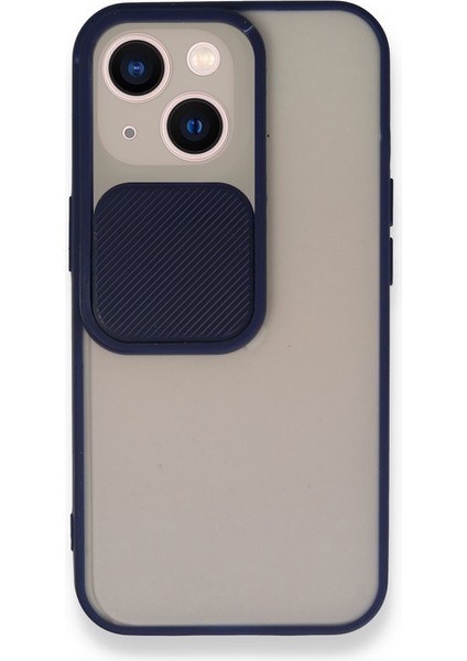 iPhone 13 Kılıf Palm Kamera Koruma Kapaklı Silikon - Lacivert