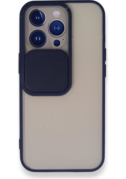 iPhone 13 Pro Kılıf Palm Kamera Koruma Kapaklı Silikon - Lacivert