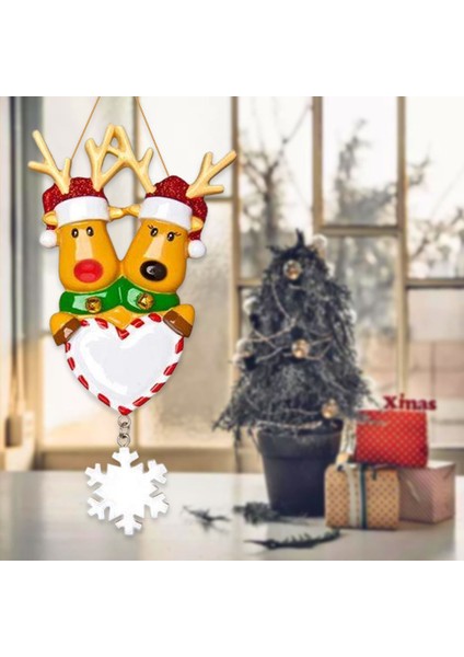 Noel Ağacı Asılı Süsler Geyik Ren Geyiği Dekor 2 ile Noel Elk (Yurt Dışından) fiyatları