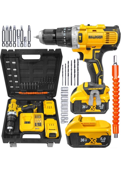 2 Makine Bulldozer Kömürsüz 36V Kırıcı Delici ve Bulldozer Xfuel 36V Darbeli Vidalama indirimleri