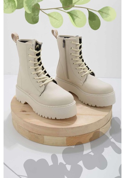 Mat Ekru Kadın Bot - K02823410009