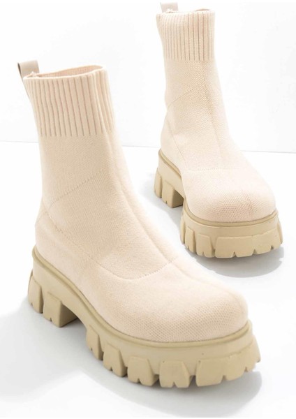 Bej Triko Kadın Bot & Bootie K02703202082