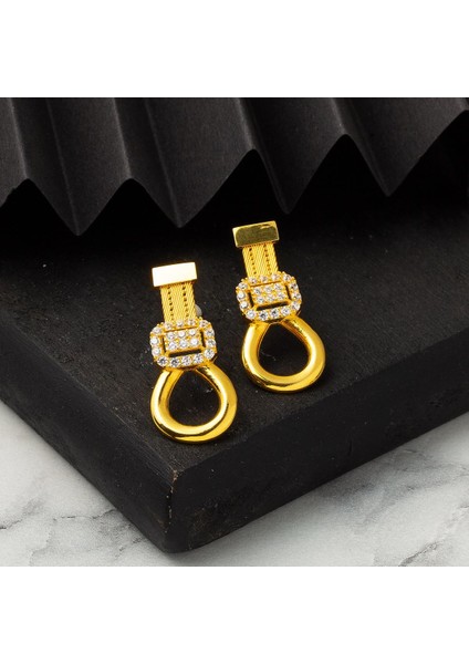 Sonsuzluk Trabzon Hasırı Altın Küpe modelleri