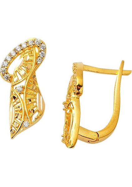 Hawai 22 Ayar Altın Küpe