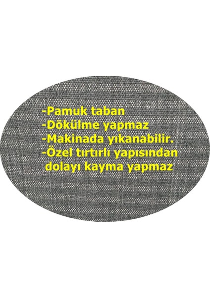 Decoser 2001 Klasik Desen Mavi Kaymaz Pamuk Tabanlı Yıkanabilir Halı Kilim