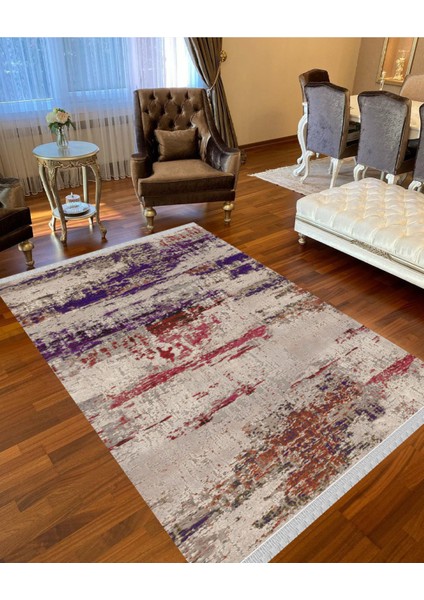 Decoser 4025 Mor Pembe Yıkanabilir Pamuk Tabanlı Kilim