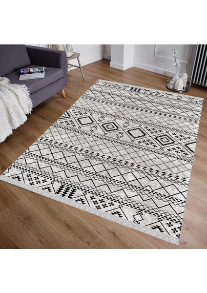 Decoser Halı Nova 4088 Iskandinav Kilim Siyah Beyaz