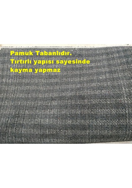 Decoser 8009 Gri Vizon Yıkanabilir Pamuk Tabanlı Kaymaz Kilim