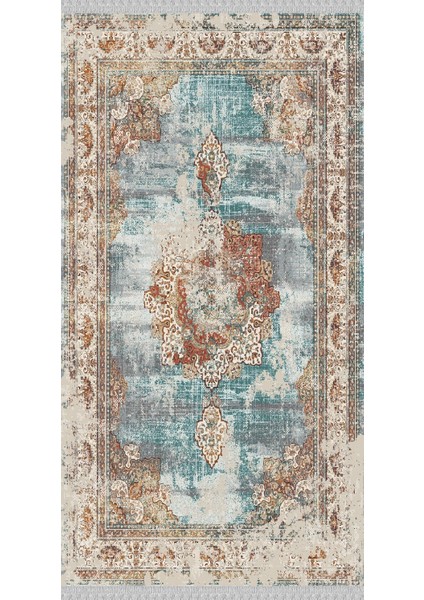 Decoser 5031 Yıkanabilir Mavi Klasik Kilim