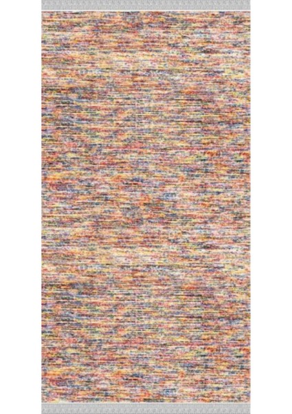 Decoser 2059 Otantik Renkli Pamuk Tabanlı Kaymaz Yıkanabilir Halı Kilim