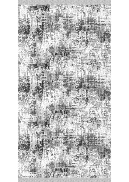 Decoser 8036 Gri Yıkanabilir Pamuk Tabanlı Kaymaz Kilim
